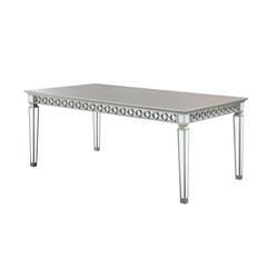 Varian Dining Table (90"L) Mirrored & Antique Platinum