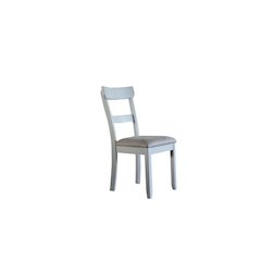 House Marchese Side Chair (Set-2) Two Tone Gray Fabric & Pearl Gray