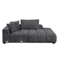 Chosen Sectional Sofa w/6 Pillows Gray Chenille