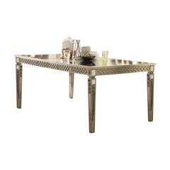 Kacela Dining Table Mirrored & Champagne