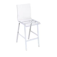 Nadie Counter Height Chair (Set-2) Clear Acrylic & Chrome