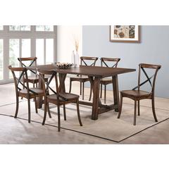 Kaelyn Side Chair (Set-2) Dark Oak & Black