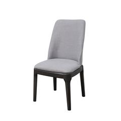 Madan Side Chair (Set-2) Light Gray Linen & Gray Oak
