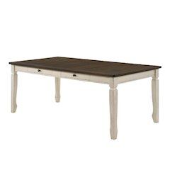 Fedele Dining Table Weathered Oak & Cream