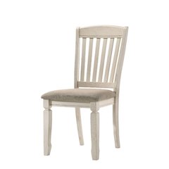 Fedele Side Chair (Set-2) Tan Fabric & Cream