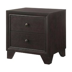 Transitional Espresso Nightstand with Sleek Finish and Functional Design
