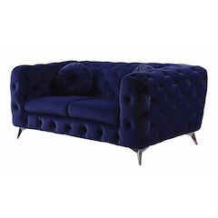 Atronia Loveseat Blue Velvet