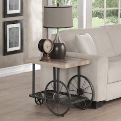 Francie End Table Oak & Antique Gray