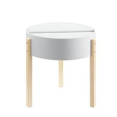 End Table, White & Natural 83217
