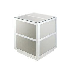 Lavina End Table, Mirrored & Faux Diamonds (88017)