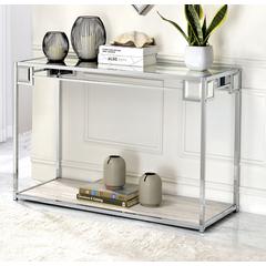 Asbury Console Table Mirrored, Chrome