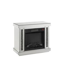 Noralie Fireplace LED, Mirrored & Faux Diamonds