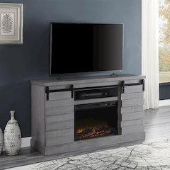 Amrita TV Stand w/Fireplace (Include 91617FIR) Gray Oak