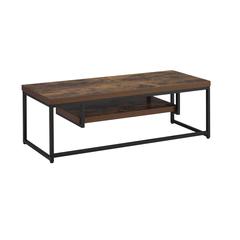 Bob TV Stand Weathered Oak & Black Metal