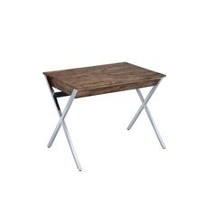 Callers Writing Desk Weathered Oak & Chrome