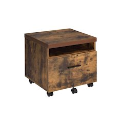 Bob File Cabinet Weathered Oak & Black