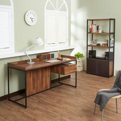 Sara Writing Desk Walnut & Sandy Black