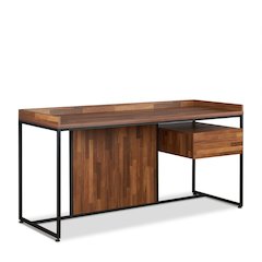 Sara Writing Desk Walnut & Sandy Black
