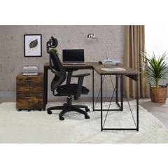 Writing Desk, Weathered Oak & Black Finish 92605