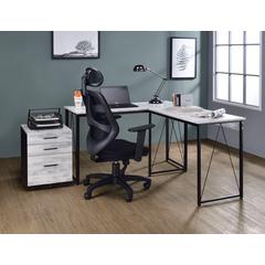 Zaidin Writing Desk Antique White & Black