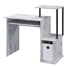 Lyphre Computer Desk Antique White & Black