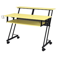 Suitor Music Recording Studio Desk Yellow & Black