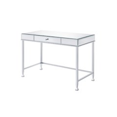 Canine Writing Desk Mirrored and Chrome