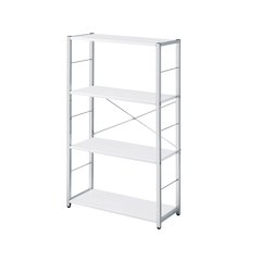 Tennos BookShelf White & Chrome