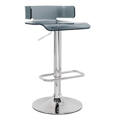 Rania Adjustable Stool w/Swivel Gray & Chrome