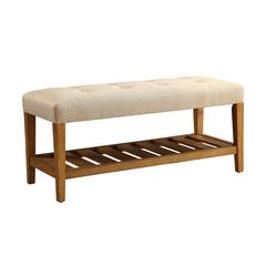 Charla Bench Beige & Oak