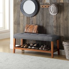 Charla Bench Gray & Oak