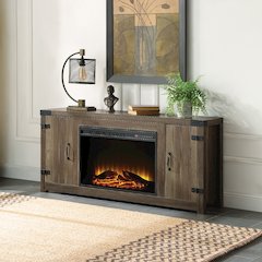 Tobias Fireplace (Include 91617FIR) Rustic Oak