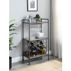 Brantley Wine Rack Antique Oak & Sandy Gray