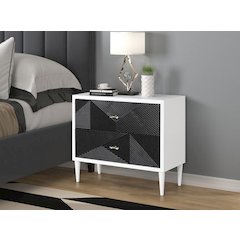 Dubni Accent Table White & Black