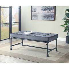 Brantley Bench Gray Velvet & Sandy Gray