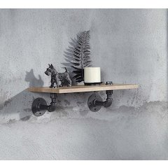 Brantley Wall Rack Oak & Sandy Black