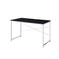 Tennos Vanity Desk(Same 93195) Black & Chrome