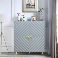 Gaines Cabinet Gray High Gloss