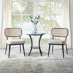 Colson 3 Pcs Table & Chairs Set Black