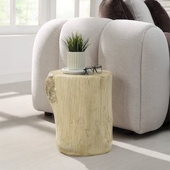 Gene Accent Table Natural Brown