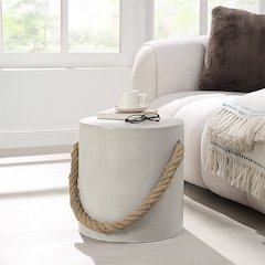 Gene Accent Table Natural Gray