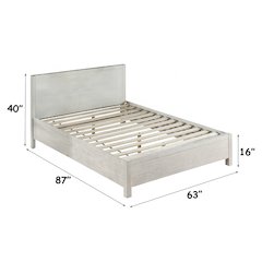 Celerina Queeen Bed Weathered White