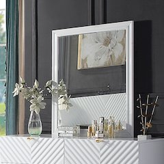 Gaines Mirror White High Gloss