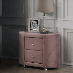Salonia Nightstand Pink Velvet