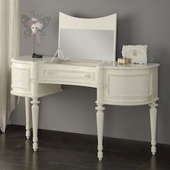 Dorothy Vanity Desk w/Mirror Ivory