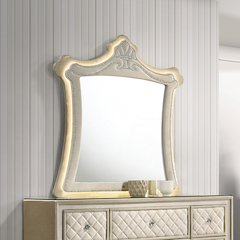 Lucienne Mirror w/LED Beige Velvet