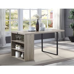 Patwin Dining Table Gray Oak & Black