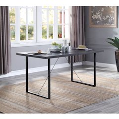 Nakula Dining Table Gray Oak & Black