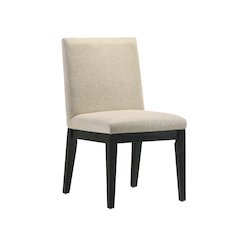 Froja Side Chair (Set-2) Beige Fabric & Black