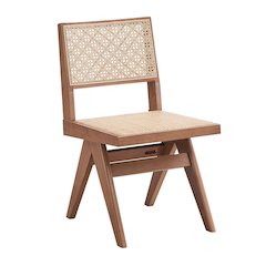 Velentina Side Chair (Set-2) Rattan & Natural